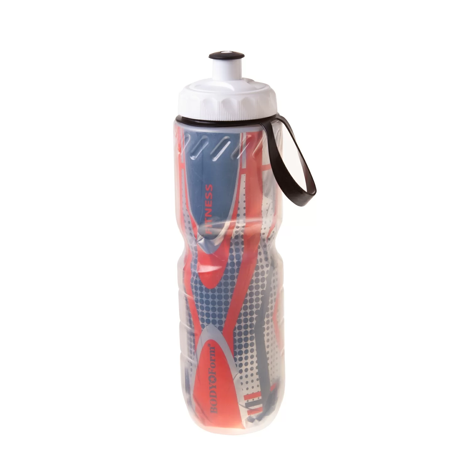 Реальное фото Бутылка для воды Body Form серебряно-оранжевая BF-SWB03-710 от магазина СпортСЕ