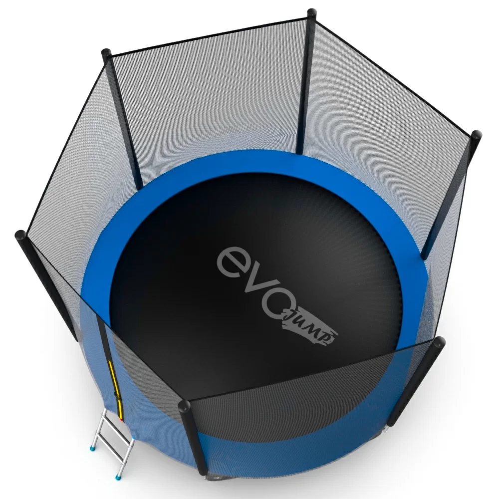 Реальное фото EVO JUMP External 10ft (Blue) + Lower net. Батут с внешней сеткой и лестницей, диаметр 10ft (синий) + нижняя сеть от магазина СпортСЕ