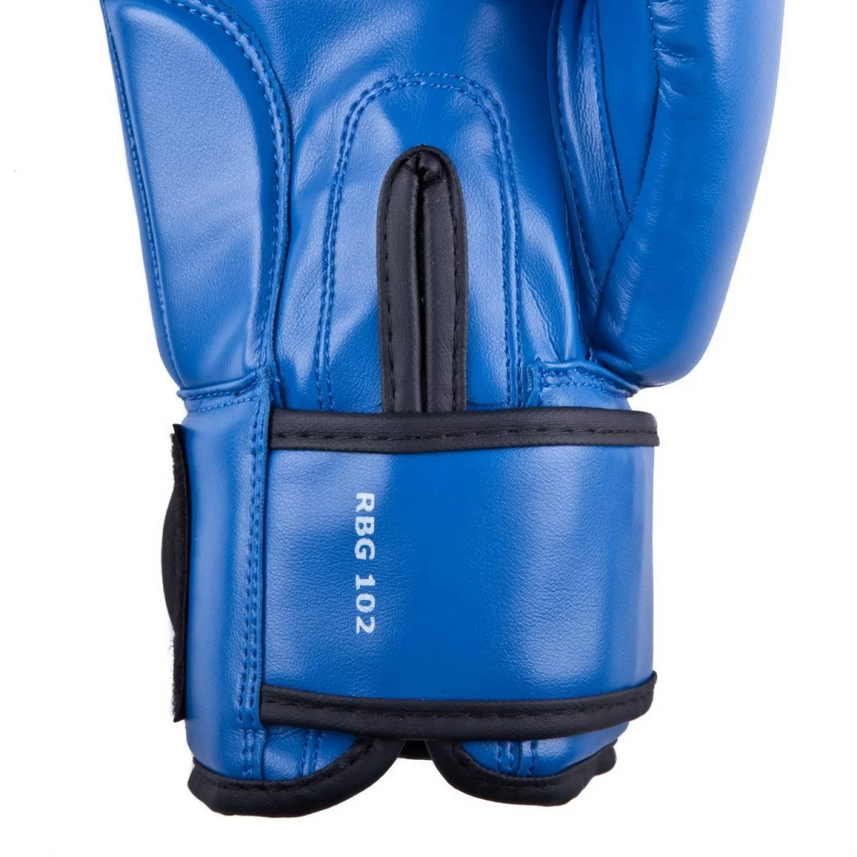 Реальное фото Перчатки боксерские Roomaif RBG-102 Кожа синие от магазина СпортСЕ