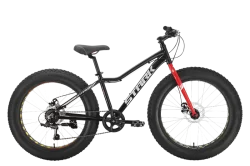 Велосипед Stark Rocket Fat 24.1 D(2024) чёрный/красный