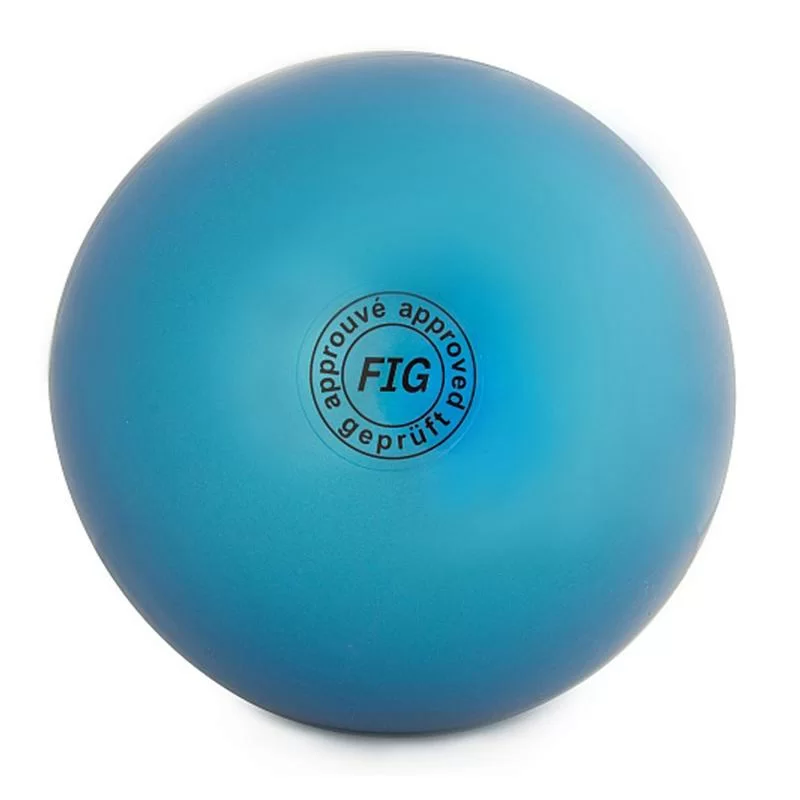 Реальное фото Мяч для художественной гимнастики 15 см Нужный спорт FIG Металлик синий AB2803 от магазина СпортСЕ