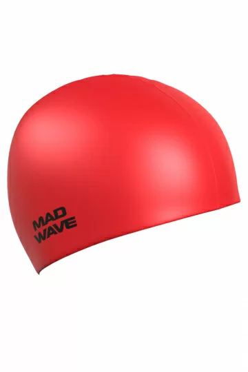 Реальное фото Шапочка для плавания Mad Wave Metal red M0535 05 0 05W от магазина СпортСЕ