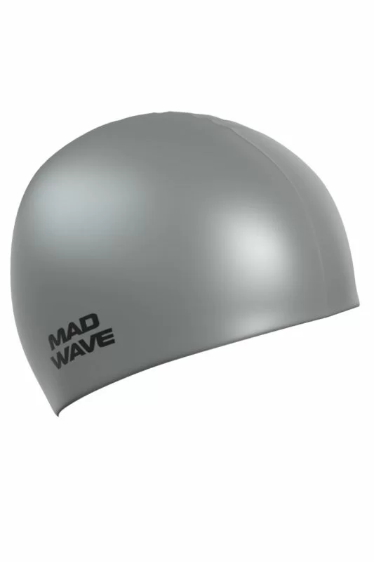 Реальное фото Шапочка для плавания Mad Wave Intensive grey  M0535 01 0 17W от магазина СпортСЕ