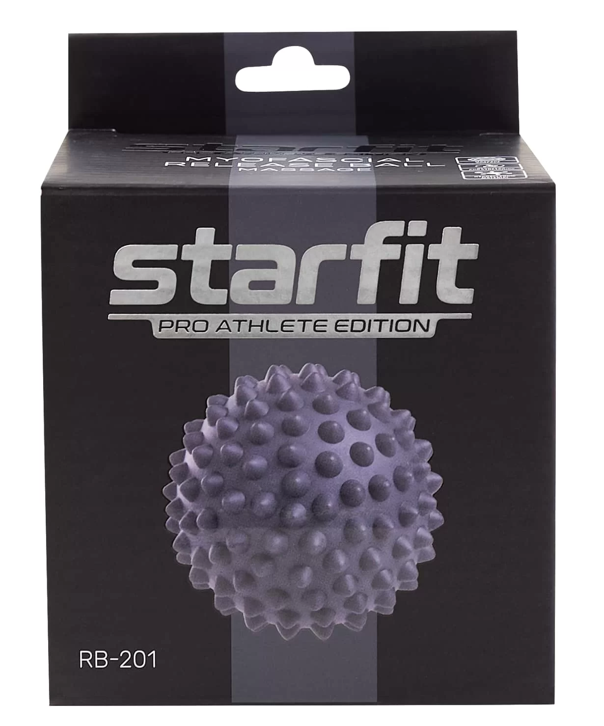 Реальное фото Мяч для МФР StarFit RB-201 9 см PVC массажный серый УТ-00019048 от магазина СпортСЕ