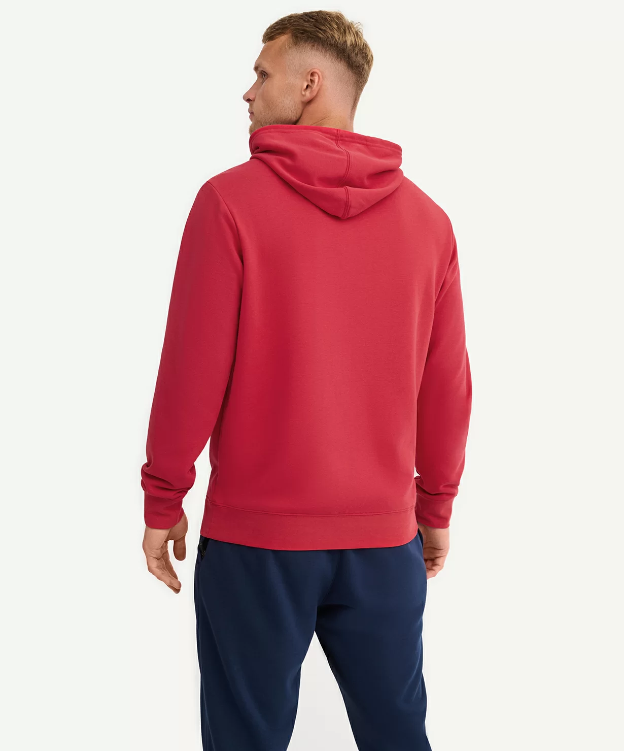 Реальное фото Худи ESSENTIAL Cotton Hoodie, красный от магазина СпортСЕ