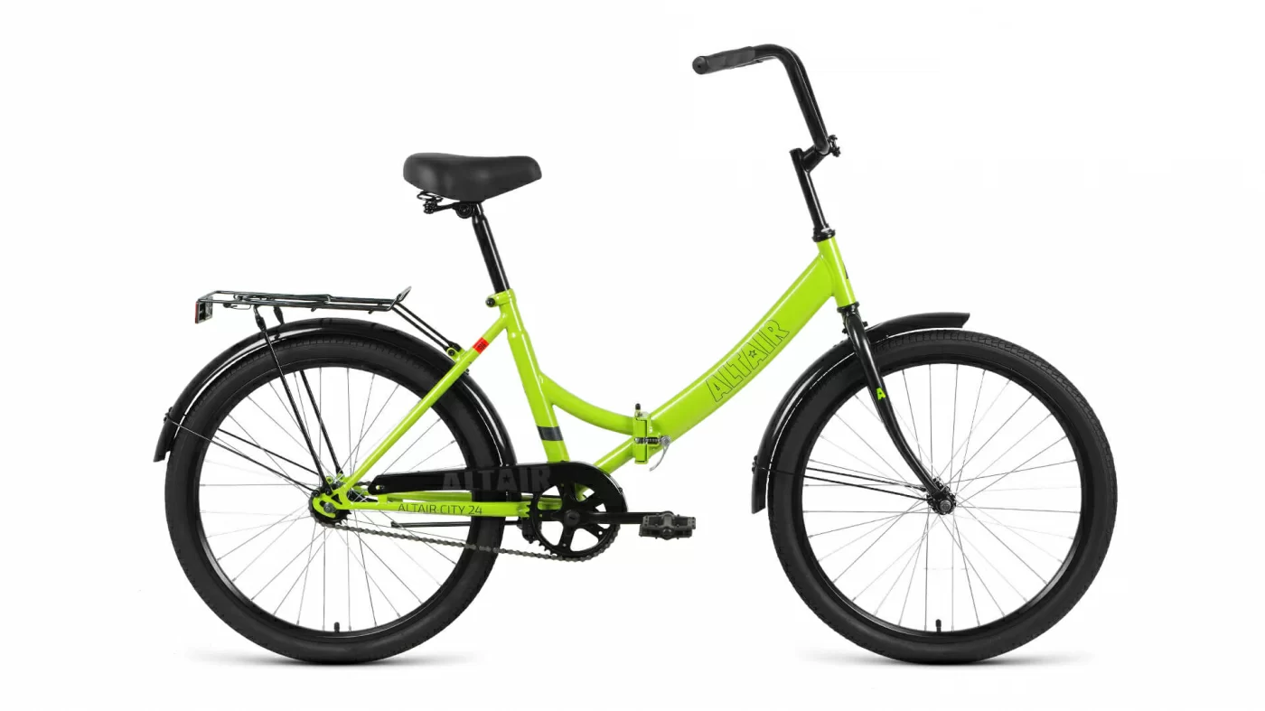 Реальное фото Велосипед Altair City 24 скл (2022) зеленый/серый RBK22AL24012 от магазина СпортСЕ