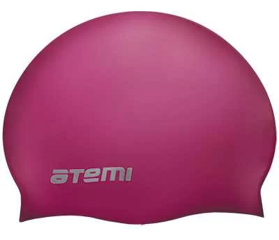 Реальное фото Шапочка для плавания Atemi SC104 силикон вишневая от магазина СпортСЕ