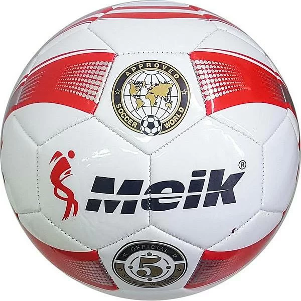 Реальное фото Мяч футбольный C33392-2 Meik-054 TPU+PVC 3.2 410-450 гр. белый 10017126 от магазина СпортСЕ