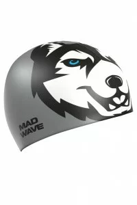 Реальное фото Шапочка для плавания Mad Wave Husky Silver M0557 10 0 12W от магазина СпортСЕ
