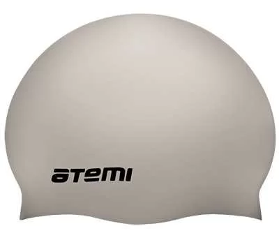 Реальное фото Шапочка для плавания Atemi SC109 силикон серебр. от магазина СпортСЕ