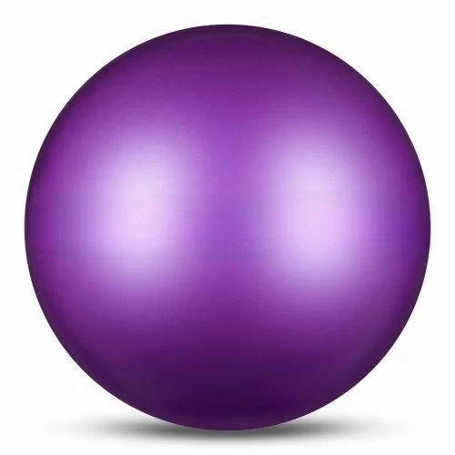 Реальное фото Мяч для художественной гимнастики 15 см 300 г Indigo металлик фиолетовый IN315 от магазина СпортСЕ