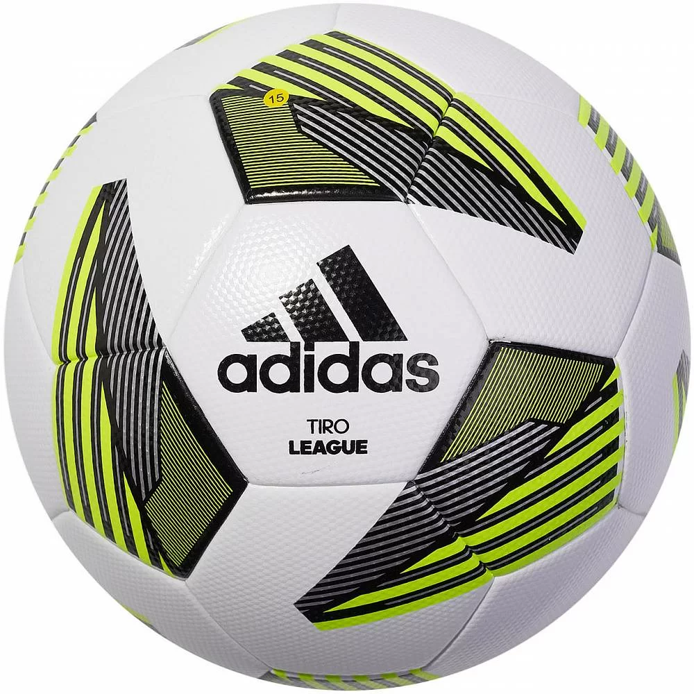 Реальное фото Мяч футбольный Adidas Tiro Lge Tsbe р.5 32пан ТПУ термосшивка бело-желт FS0369 от магазина СпортСЕ
