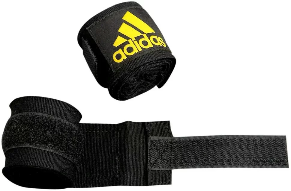 Реальное фото Бинт боксерский 2.55 м*5 см Adidas черный adiBP03 от магазина СпортСЕ