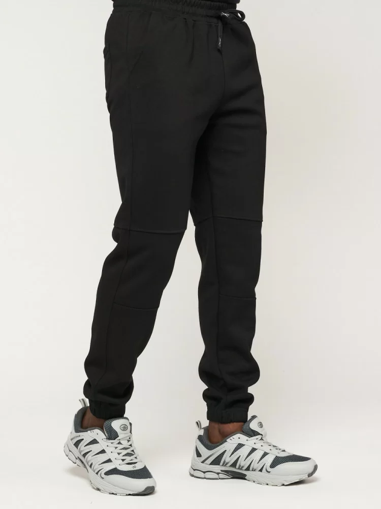 Реальное фото Брюки мужские с манжетом (55% хлопок, 45%полиэстер) черный MF062 от магазина СпортСЕ