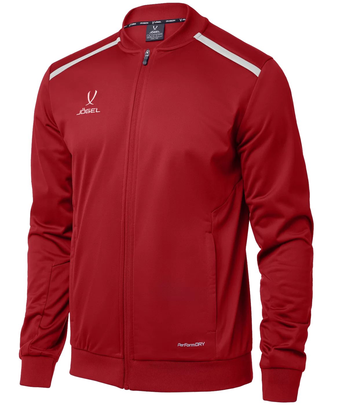 Реальное фото Олимпийка DIVISION PerFormDRY Pre-match Knit Jacket, красный, детский от магазина СпортСЕ