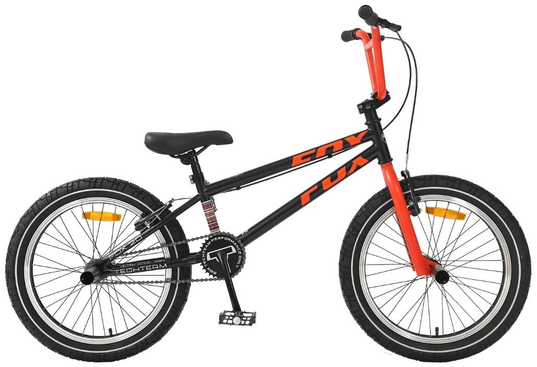 Реальное фото Велосипед BMX TechTeam Fox 20" (2021) черно-красный от магазина СпортСЕ
