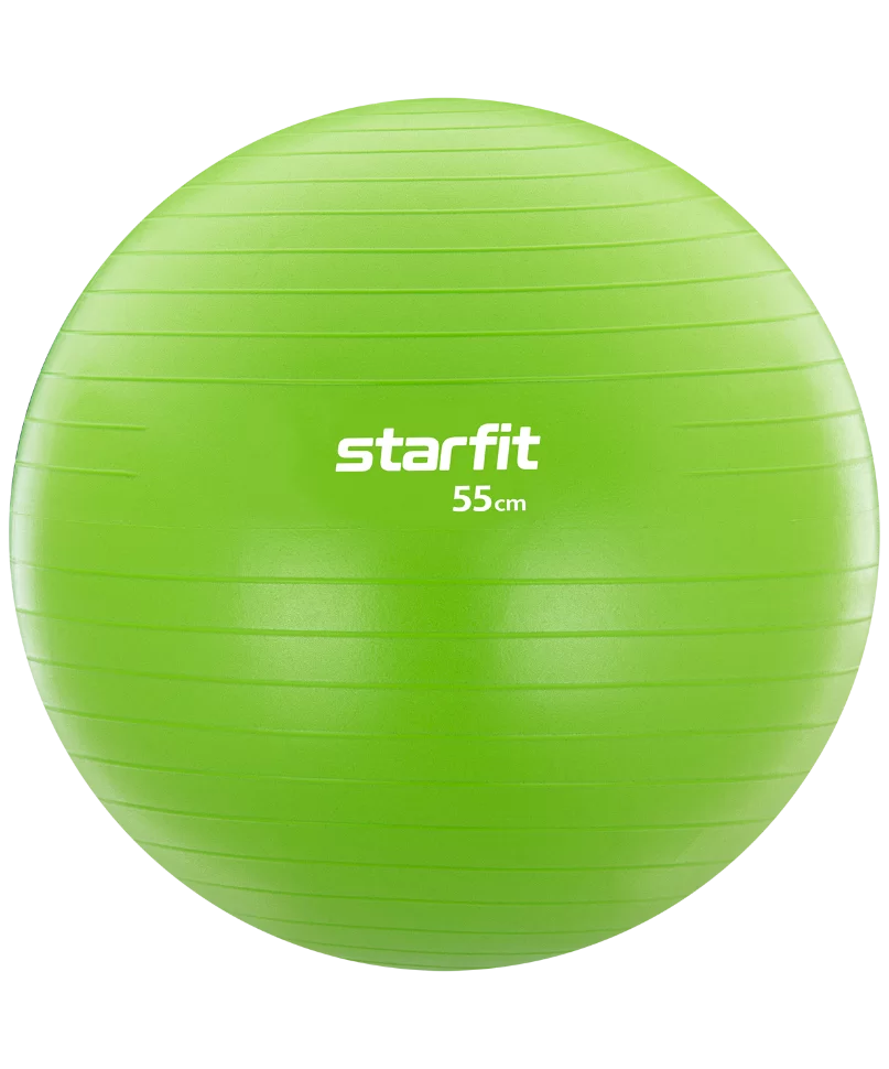 Реальное фото Фитбол 55 см StarFit GB-104 900 гр без насоса антивзрыв зеленый  16535 от магазина СпортСЕ
