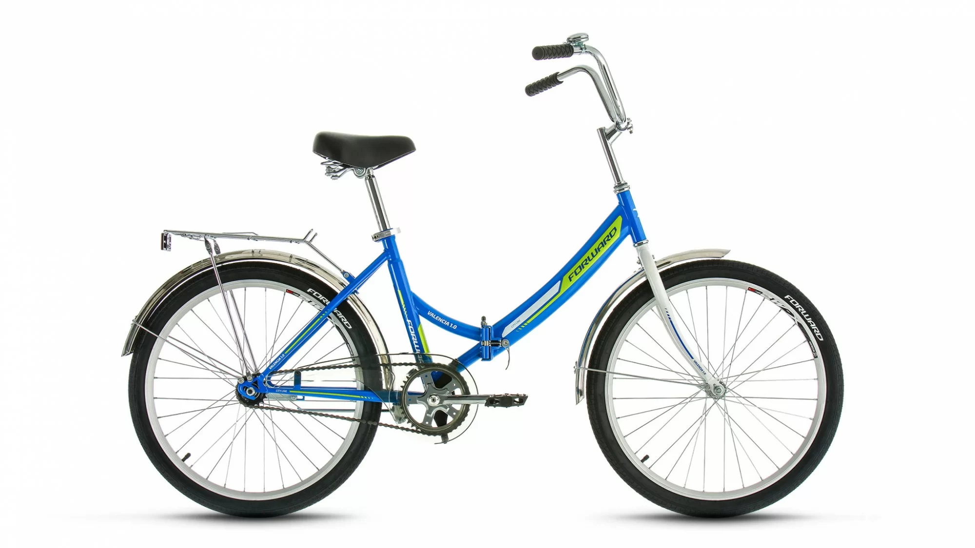 Реальное фото Велосипед Forward Valencia 24 1.0 скл (1ск) (2019) синий от магазина СпортСЕ