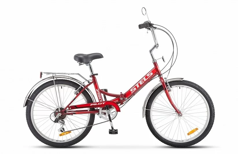Реальное фото Велосипед Stels Pilot-750 24" (2018) темно-красный Z010 от магазина СпортСЕ