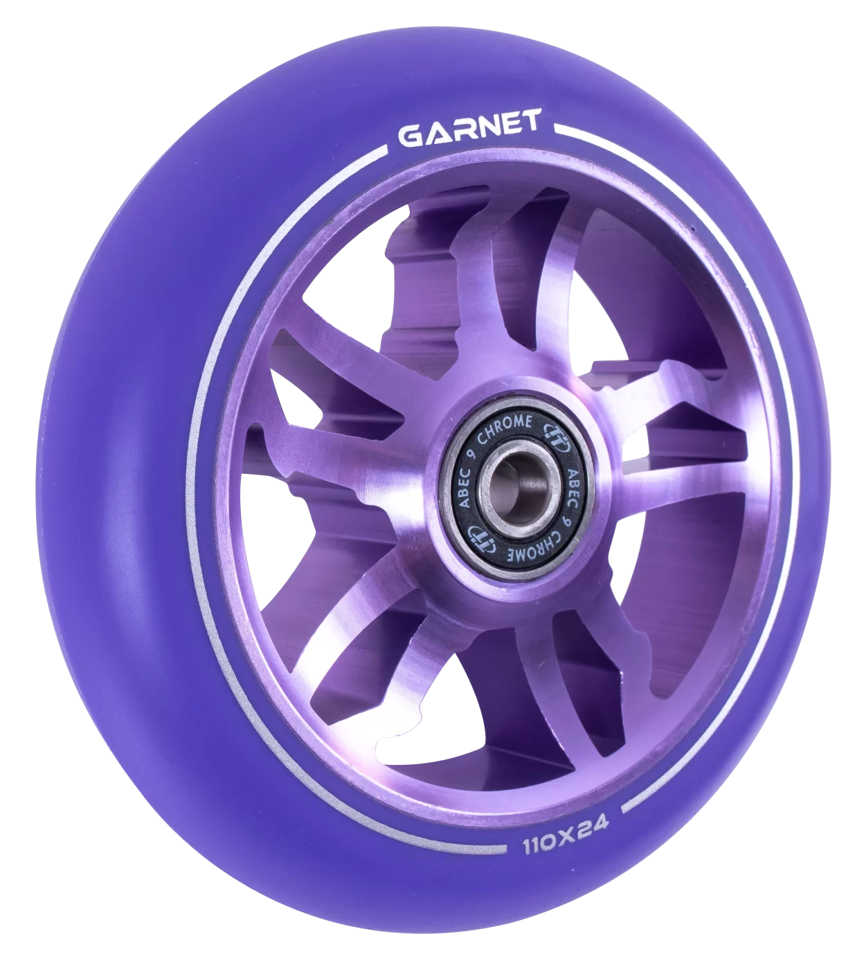 Реальное фото Колесо для самоката TechTeam X-Treme 110*24мм Garnet purple от магазина СпортСЕ