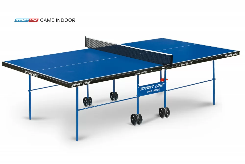 Реальное фото Теннисный стол Start Line Game Indoor с сеткой blue 6031 от магазина СпортСЕ