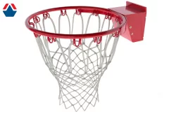 Кольцо баскетбольное №7 СТАНДАРТ с амортизатором (цвет КРАСНЫЙ) с сеткой в комплекте