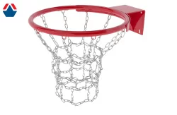 Кольцо баскетбольное №7 ТР Антивандальное с метал. сеткой (цвет КРАСНЫЙ)