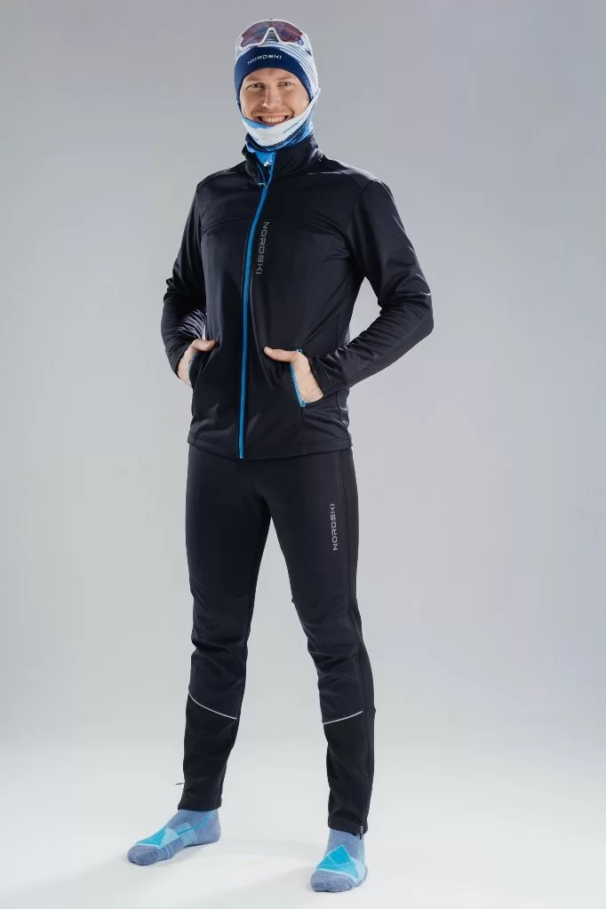 Реальное фото Куртка разминочная Nordski Active Black NSM483101 от магазина СпортСЕ