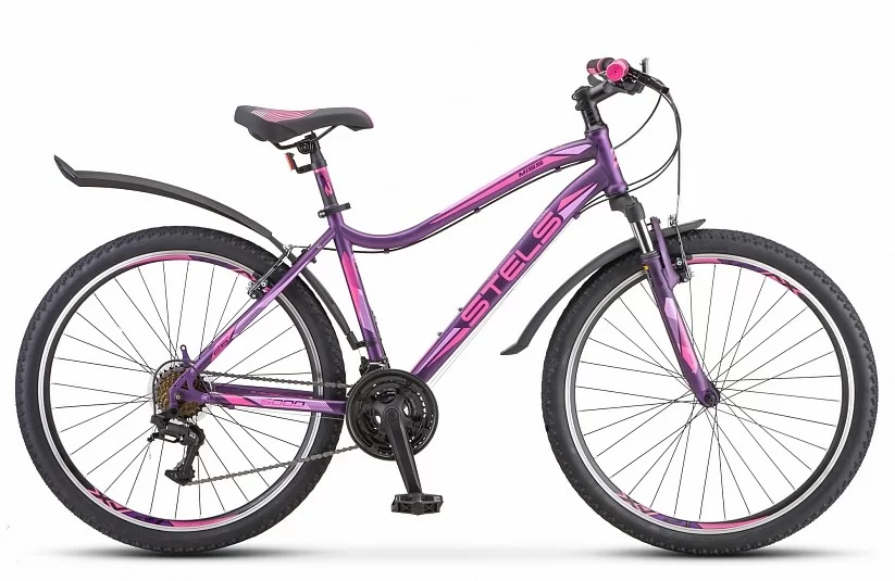 Реальное фото Велосипед Stels Miss-5000 V 26" (2020) пурпурный V041 от магазина СпортСЕ