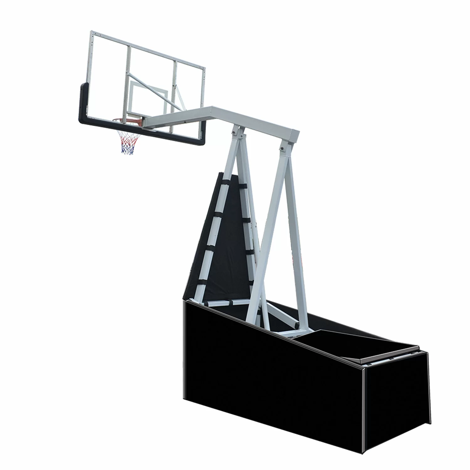Реальное фото Баскетбольная мобильная стойка DFC STAND72G 180x105CM стекло (семь коробов) от магазина СпортСЕ