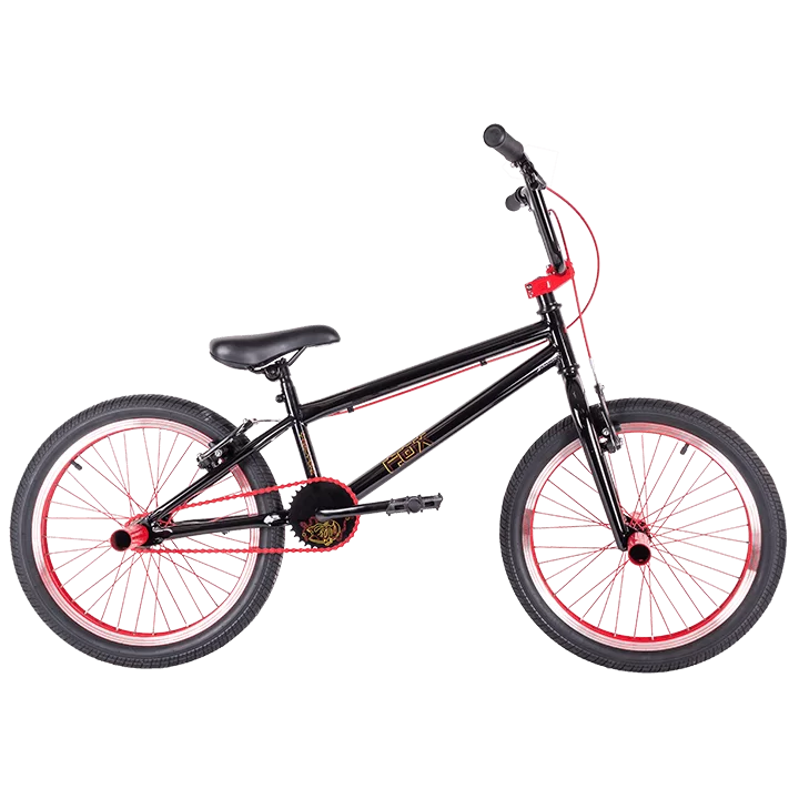 Реальное фото Велосипед BMX TechTeam Fox 20" (2023) черно-красный от магазина СпортСЕ