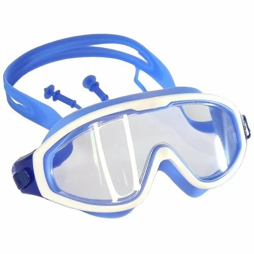 Реальное фото Очки для плавания E33122-1 (полумаска) юниорская силикон синий 10020278 от магазина СпортСЕ
