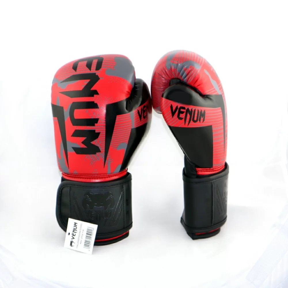 Реальное фото Перчатки боксерские Venum Challenger Army Red кож/зам от магазина СпортСЕ