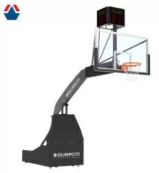 Стойка баскетбольная мобильная складная PRO, вынос 3250 с трехсторонним табло атаки