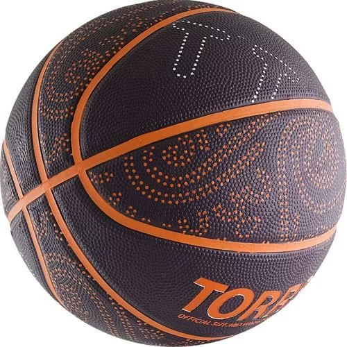 Реальное фото Мяч баскетбольный Torres TT №7 резина бордово-оранжевый B00127 от магазина СпортСЕ