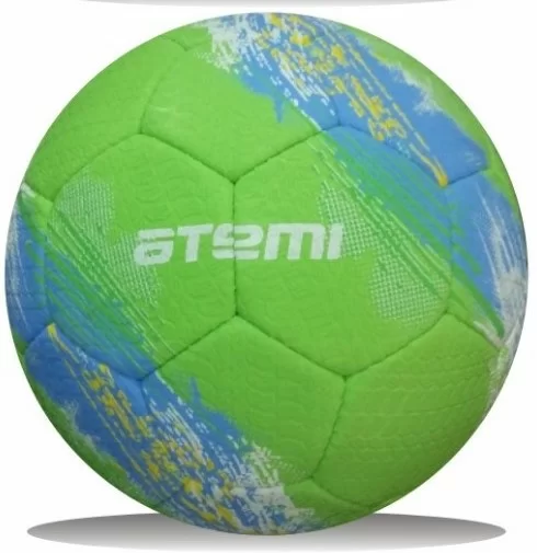 Реальное фото Мяч футбольный Atemi Galaxy р.5 резина салатовый от магазина СпортСЕ
