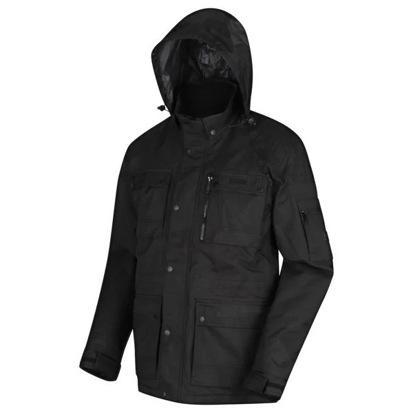 Реальное фото Куртка Erving (Цвет 800, Черный) RMP261 от магазина СпортСЕ