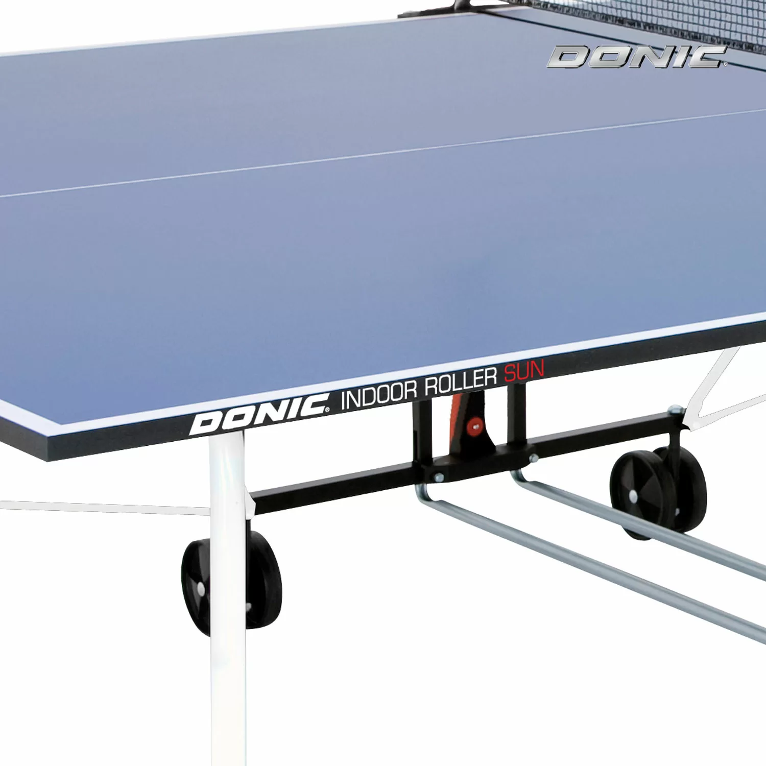 Реальное фото Теннисный стол DONIC INDOOR ROLLER SUN BLUE 16мм 230222-B от магазина СпортСЕ