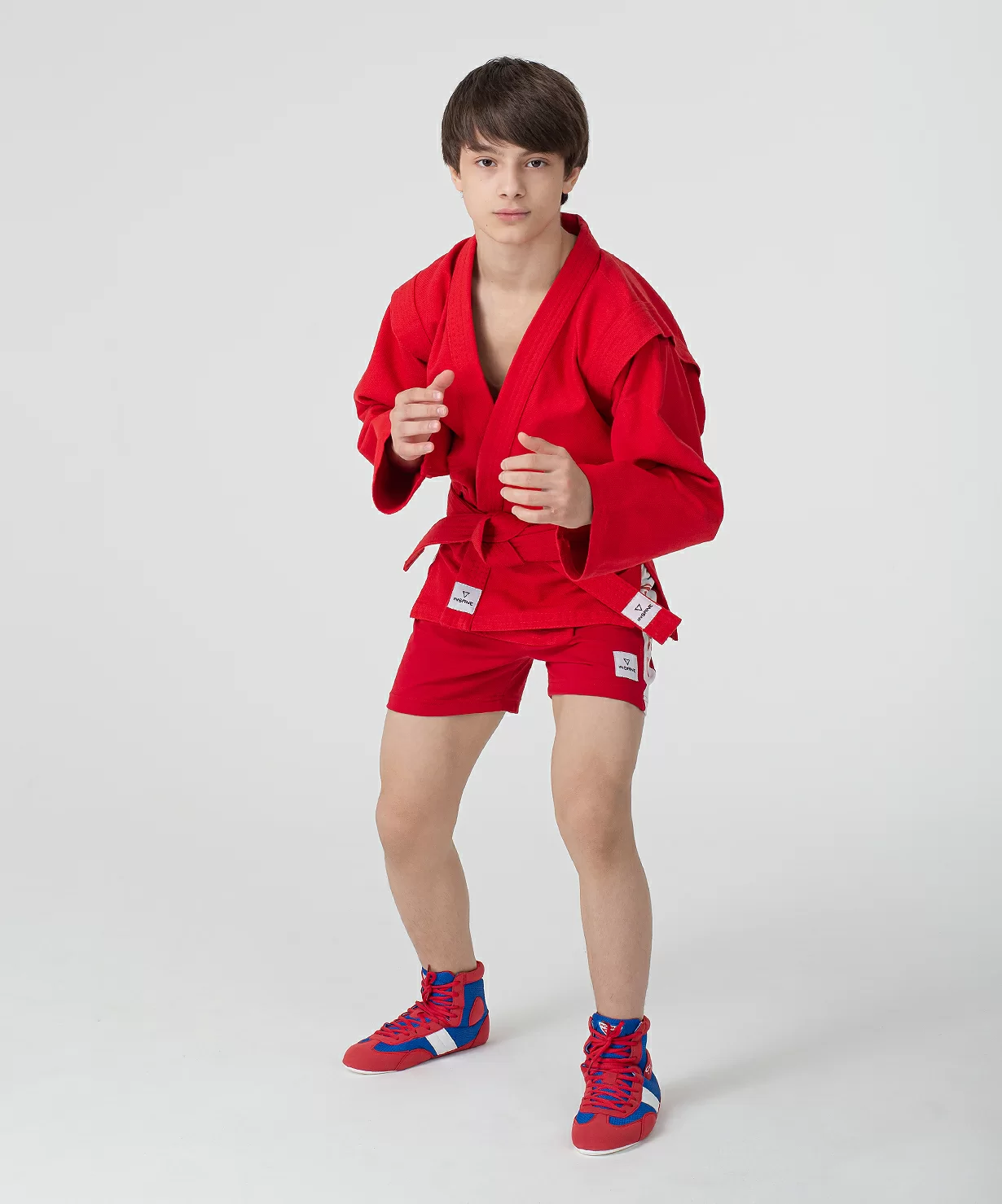 Реальное фото Куртка для самбо START, хлопок, красный, 52-54 от магазина СпортСЕ