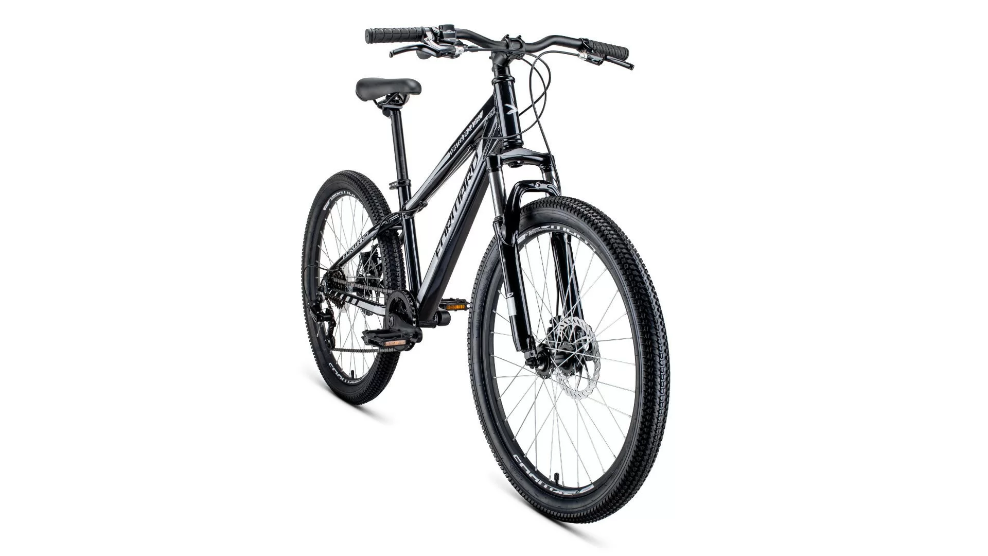 Реальное фото Велосипед Forward Twister 24 2.0 disc (2020) черный/серый RBKW0164Q002 от магазина СпортСЕ