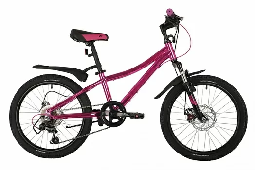 Реальное фото Велосипед NOVATRACK 20" KATRINA, алюм.рама, розовый металик, 6-скор, TY21/TS38, диск.тор.STG от магазина СпортСЕ