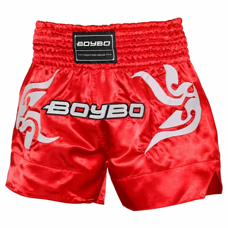 Реальное фото Шорты для тайского бокса BoyBo красный BST882 от магазина СпортСЕ