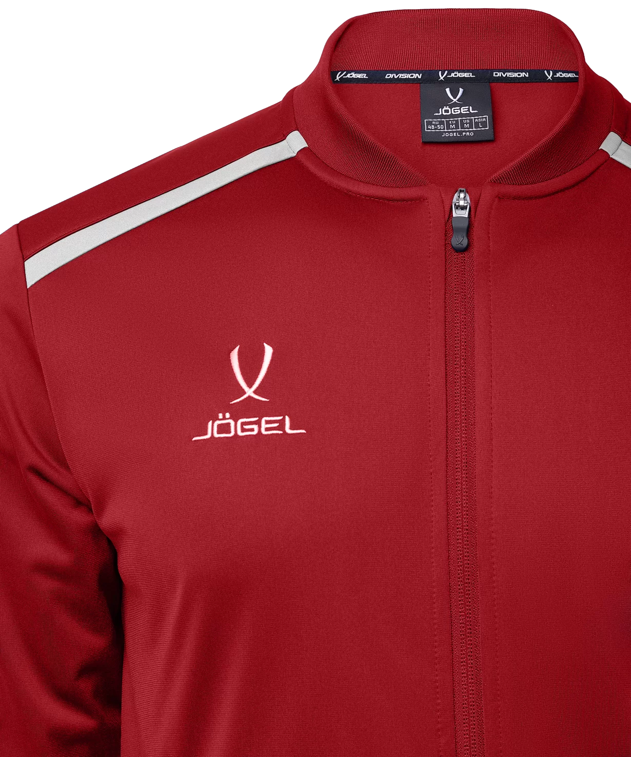 Реальное фото Олимпийка DIVISION PerFormDRY Pre-match Knit Jacket, красный от магазина СпортСЕ