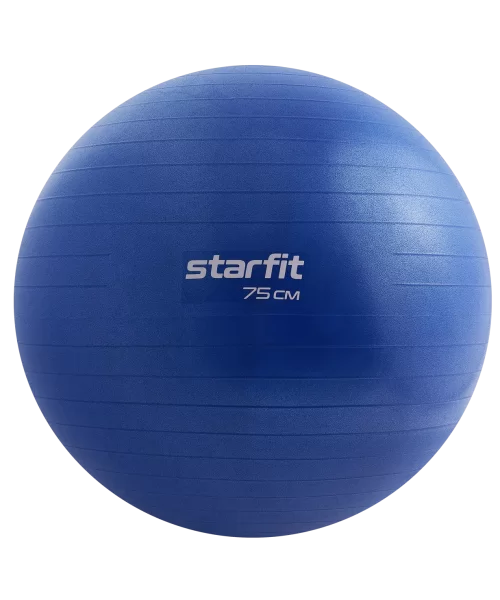 Реальное фото Фитбол 75 см StarFit GB-108 1200 гр антивзрыв темно-синий УТ-00020232 от магазина СпортСЕ