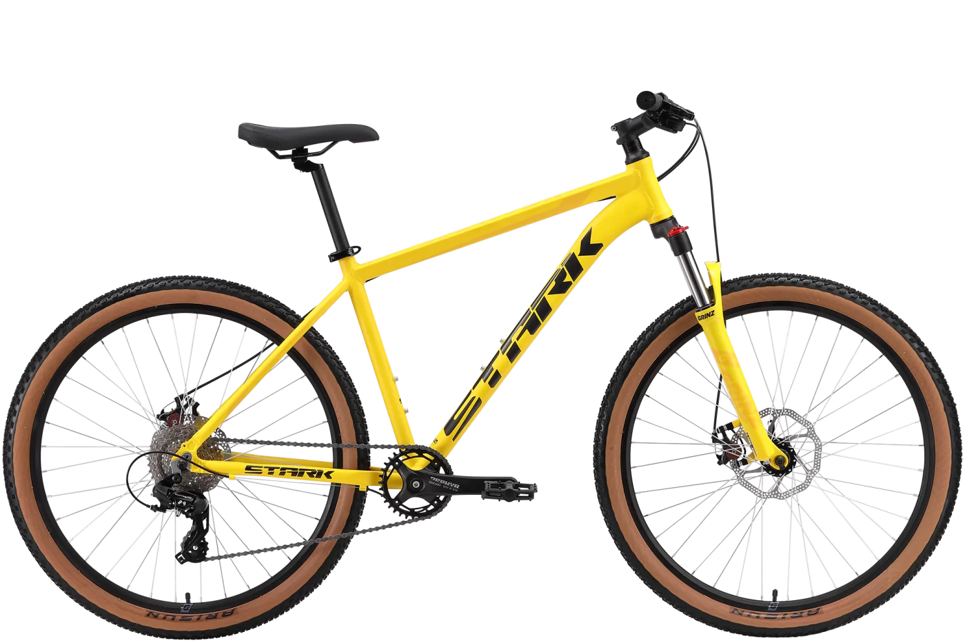 Реальное фото Велосипед Stark Hunter 27.2 D (2024) желтый/темно-серый от магазина СпортСЕ