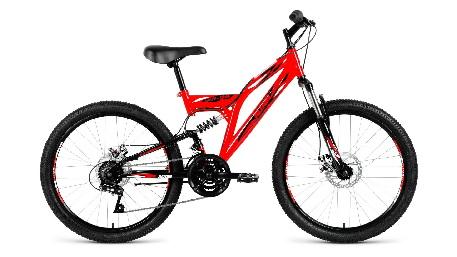 Реальное фото Велосипед Altair MTB FS 24" disc (18ск ) (2019) красный/черный RBKN92N4P003 от магазина СпортСЕ