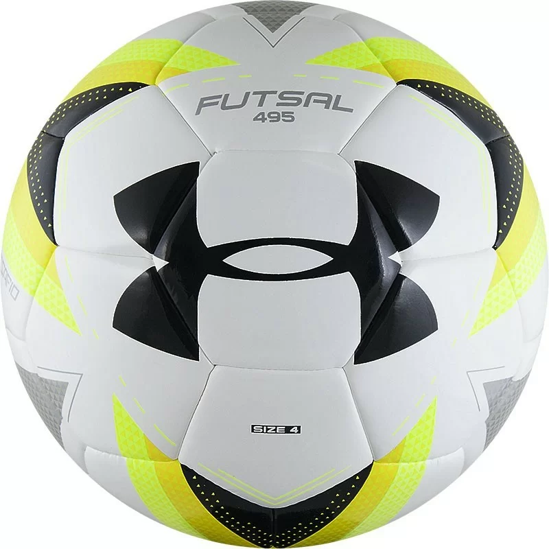 Реальное фото Мяч футзальный Under Armour Futsal 495 №4 бело-желт-черн 1311164-100 от магазина СпортСЕ