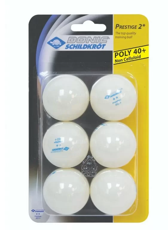Реальное фото Мяч для настольного тенниса Donic-Schildkröt 2* Prestige белый 6шт УТ-00015342 от магазина СпортСЕ