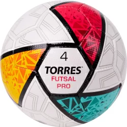 Мяч футзальный Torres Futsal Pro №4 32 п. EPU-Microf, 4 подкл сл, руч. сшив. бело-мультик FS323794