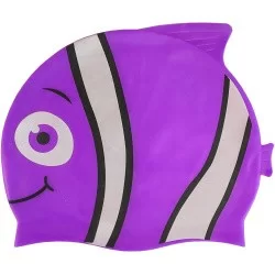 Шапочка для плавания B31573 Jr фиолетовая Рыбка 10018474